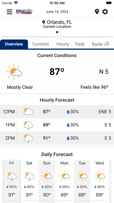 News 6 Pinpoint Weather WKMG screenshot 2