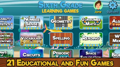 Sixth Grade Learning Games screenshot 1