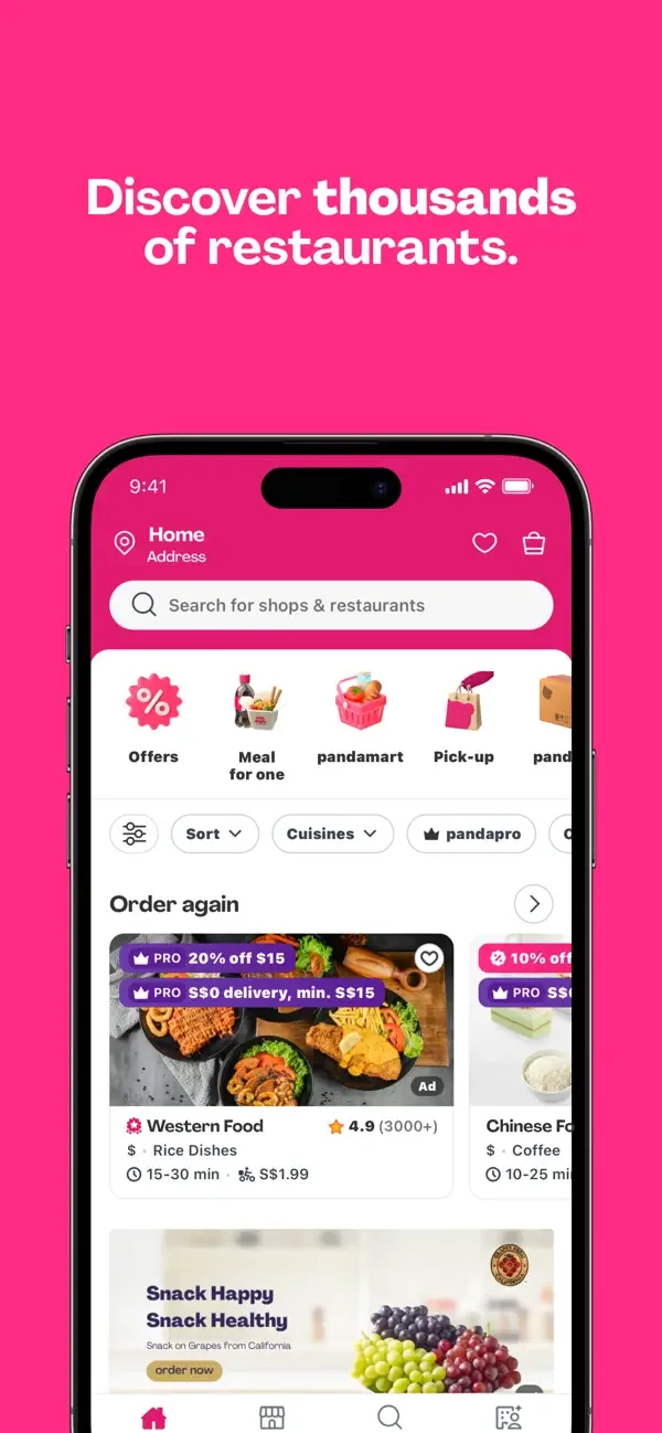 foodpanda: Food & Groceries screenshot 2