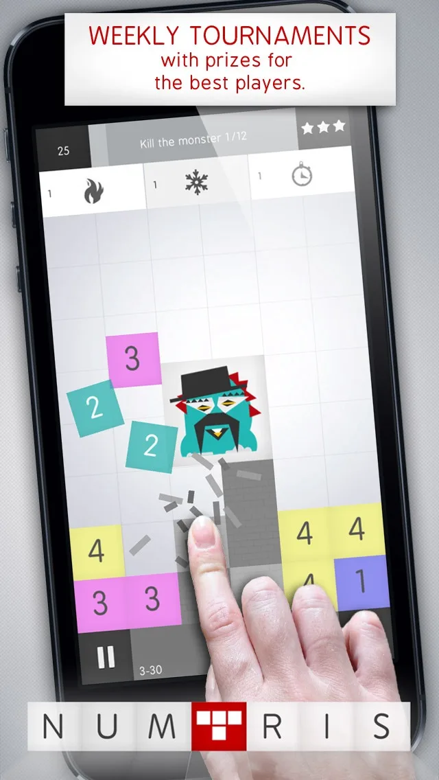 Numtris: best addicting logic number game with cool multiplayer split screen mode to play between two good friends. Including simple but challenging numeric puzzle mini games to improve your math skills. Free! screenshot 5