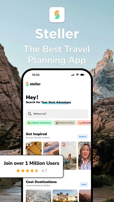 Steller: Travel Planner App screenshot 1