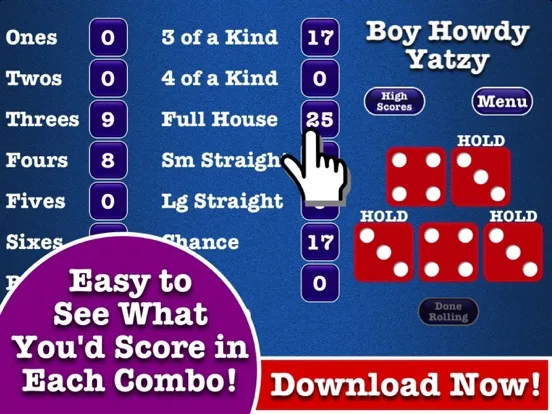 Stress Free Yatzy Dice Game screenshot 3