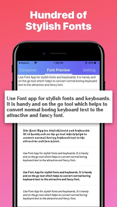 Font: Cool Design Keyboard App screenshot 3