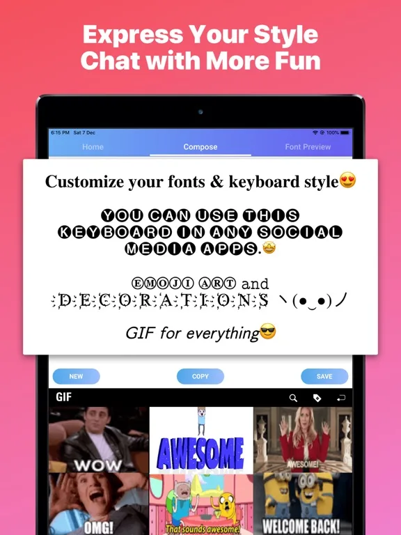 Font: Cool Design Keyboard App screenshot 4