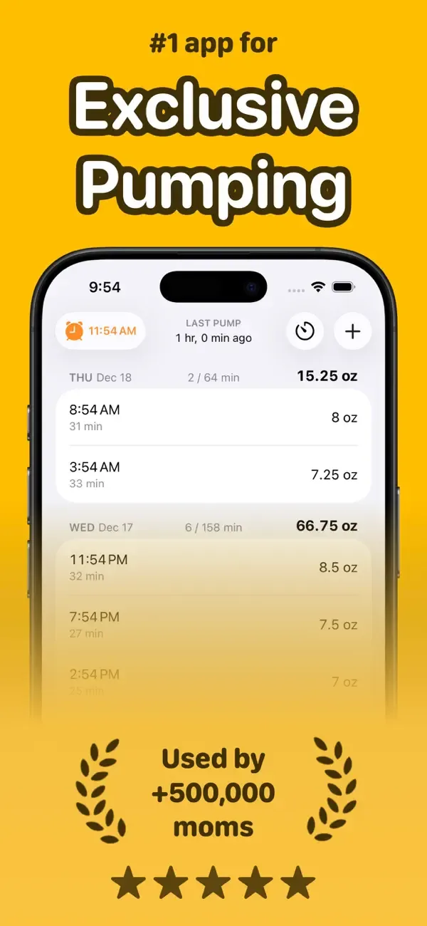 Pump Log® - Track Breast Milk screenshot 1