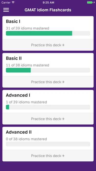 GMAT Idiom Flashcards screenshot 1