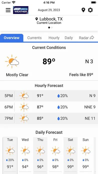 EverythingLubbock Weather screenshot 2