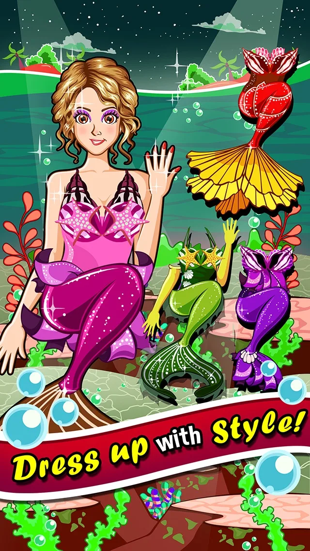 A Mermaid Princess Salon Spa Makeover - fun little nose & leg make up kids games for girls screenshot 2