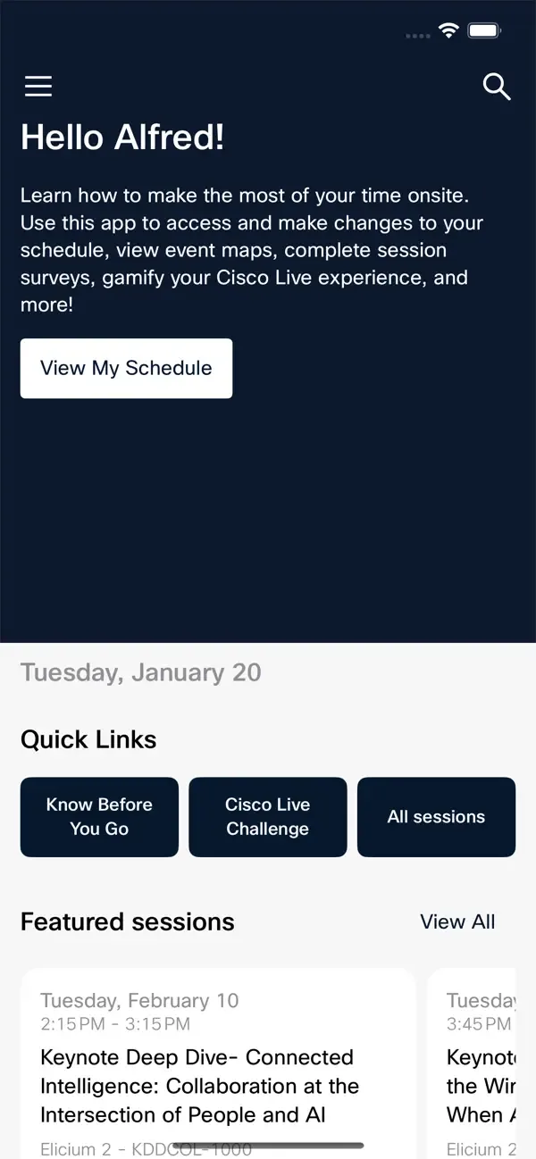 Cisco Events App screenshot 2