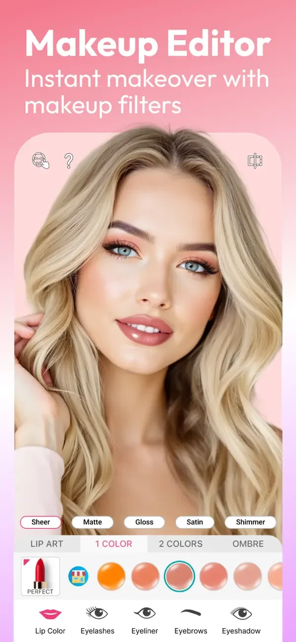 YouCam Makeup: Face Editor screenshot 1