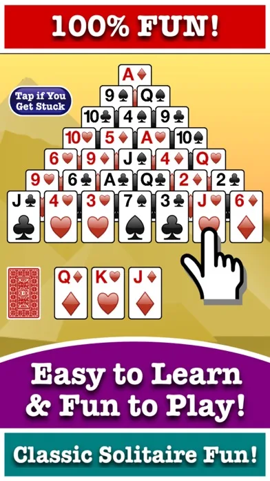 Stress-Free Pyramid Solitaire! screenshot 1