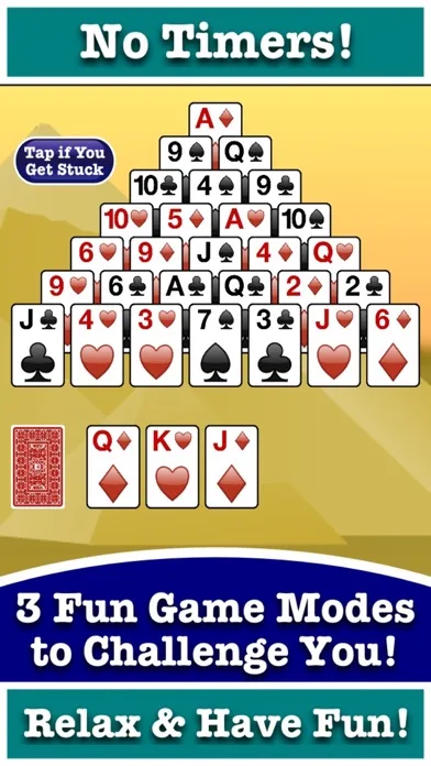 Stress-Free Pyramid Solitaire! screenshot 2