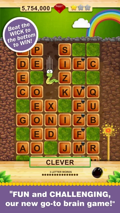 Word Wow - Help the worm down screenshot 1