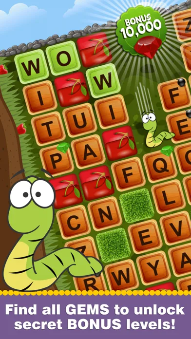 Word Wow - Help the worm down screenshot 2