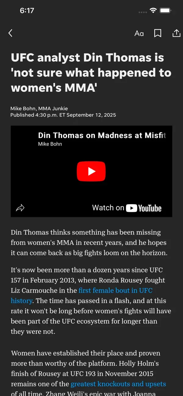 MMAjunkie screenshot 2