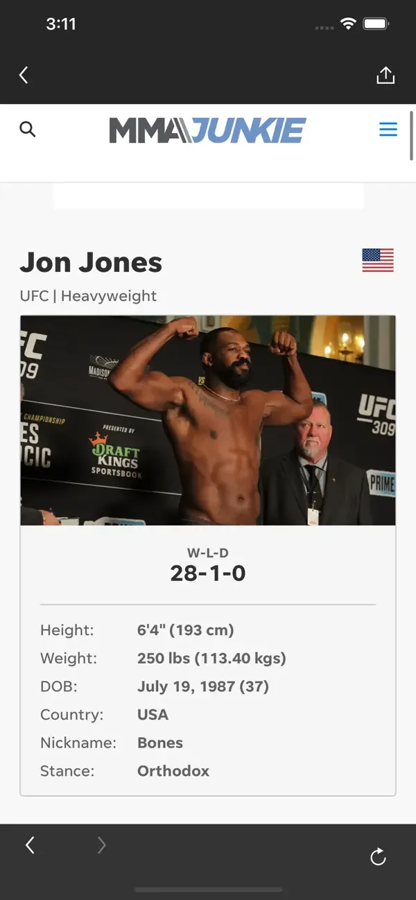 MMAjunkie screenshot 4