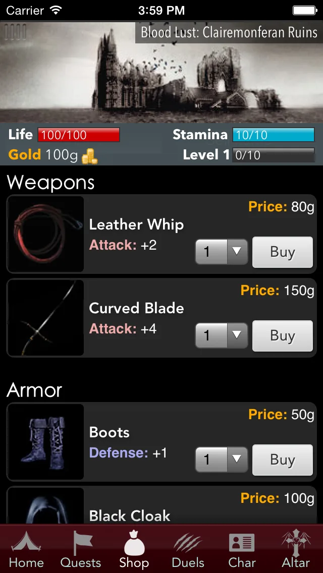 Blood Lust - Dark Vampire RPG screenshot 2