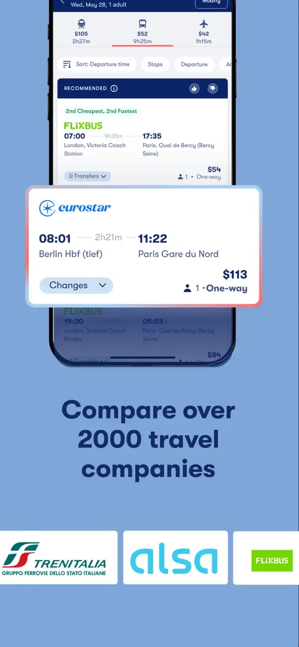 Omio: Book Train, Bus & Flight screenshot 2