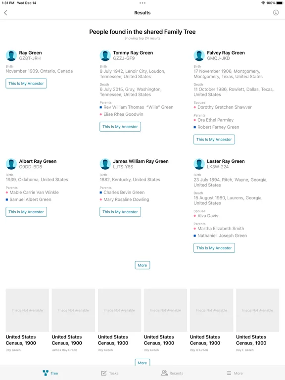 FamilySearch Tree screenshot 5