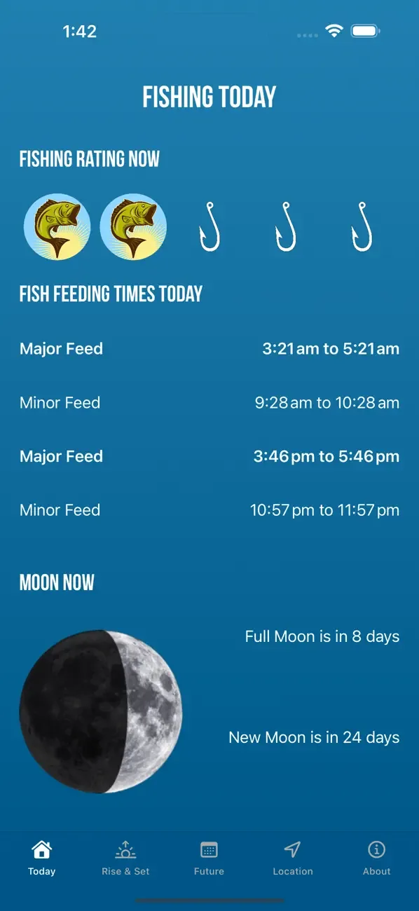 Solunar Best Fishing Time screenshot 1