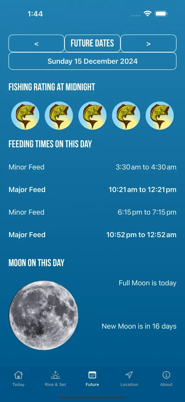 Solunar Best Fishing Time screenshot 4