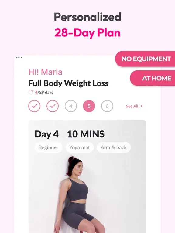 Wall Pilates Challenge:WallFit screenshot 4