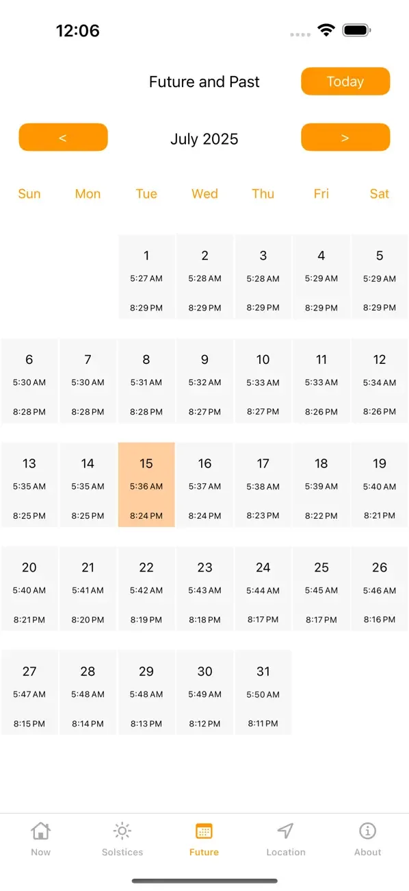 Sunrise Sunset Times screenshot 2