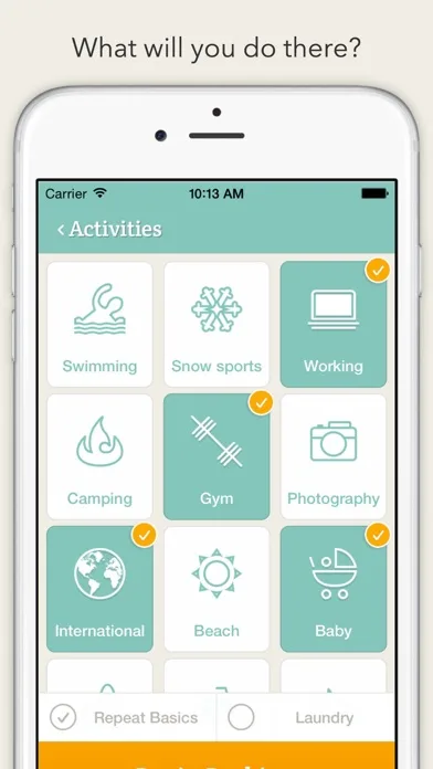 PackPoint Travel Packing List screenshot 2