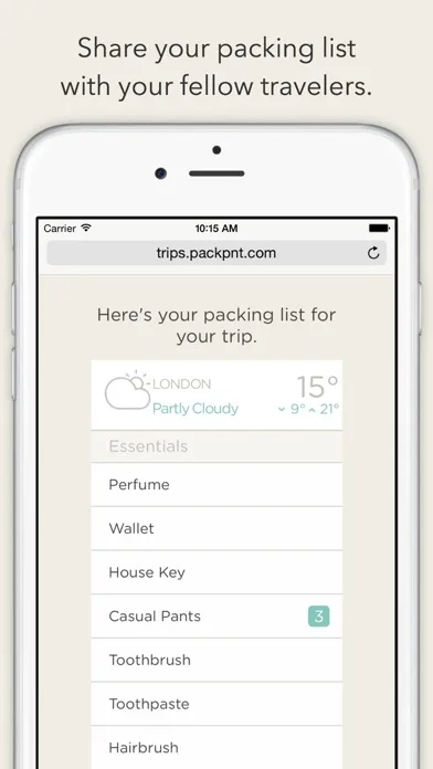 PackPoint Travel Packing List screenshot 4