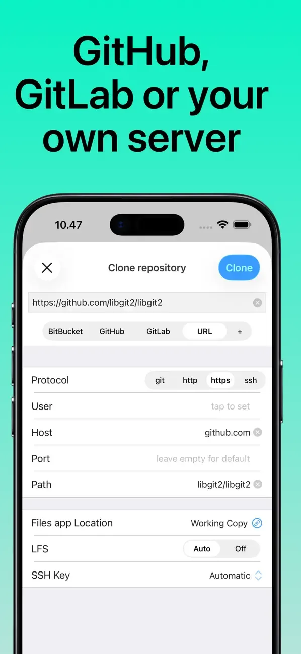 Git client - Working Copy screenshot 2