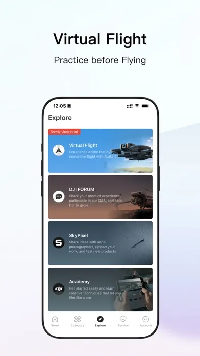 DJI Store – Try Virtual Flight screenshot 1