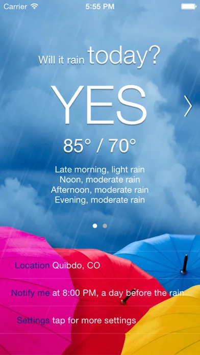 Will it Rain? - Notifications screenshot 3