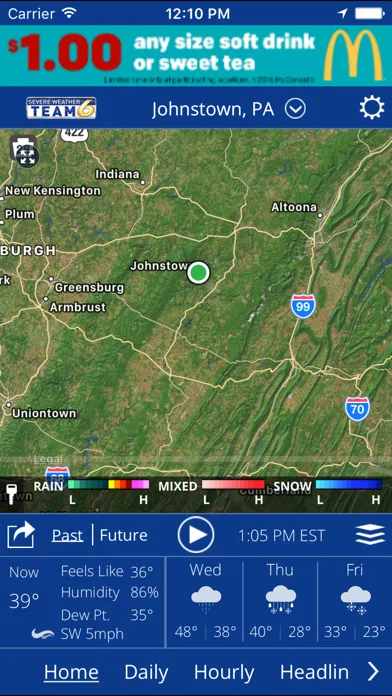 WJAC WX screenshot 1