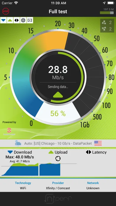 nPerf internet speed test screenshot 1