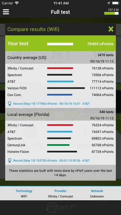 nPerf internet speed test screenshot 5
