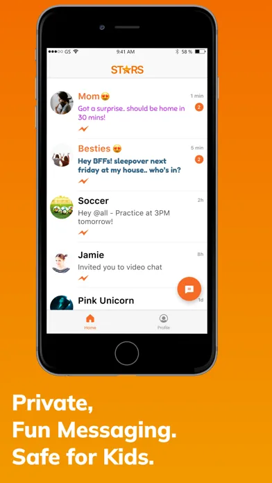 Stars Messenger Kids Safe Chat screenshot 1