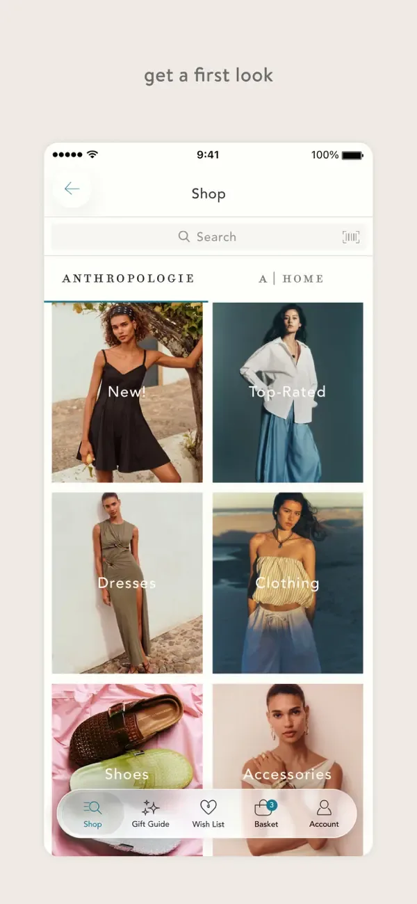 Anthropologie screenshot 2