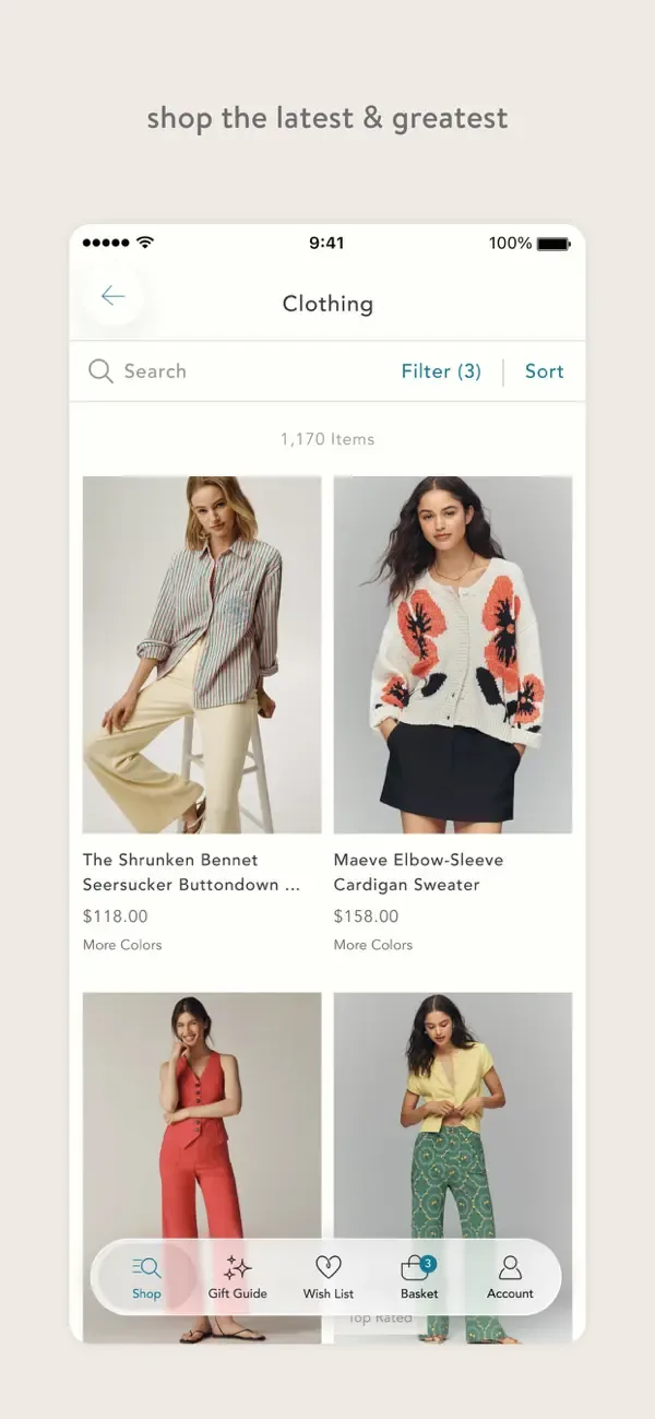 Anthropologie screenshot 3