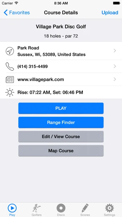 Disc Golf GPS Course Directory screenshot 5