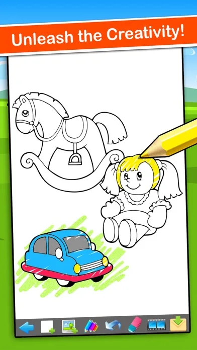 Doodle Draw Coloring Book Pad - fun color & paint on drawing Christmas game for kids (boys & girls) screenshot 2