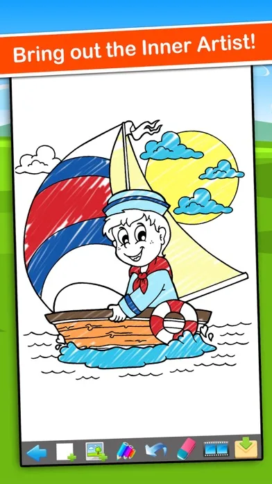 Doodle Draw Coloring Book Pad - fun color & paint on drawing Christmas game for kids (boys & girls) screenshot 4