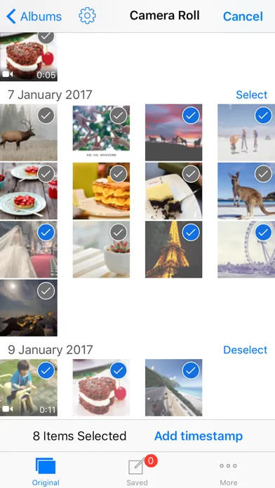 Timestamp photo and video screenshot 3