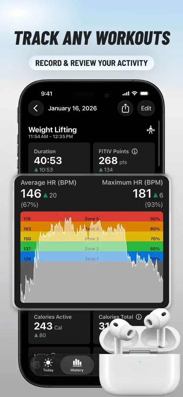 FITIV Workout & Health Tracker screenshot 2