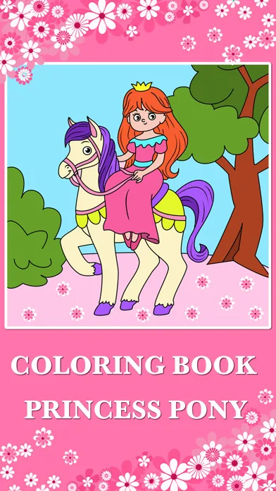 Pony Princess Coloring Book screenshot 1