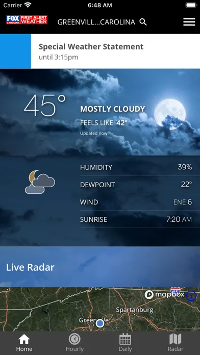 FOX Carolina First Alert Wx screenshot 1