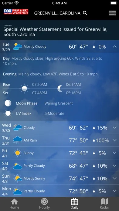FOX Carolina First Alert Wx screenshot 4