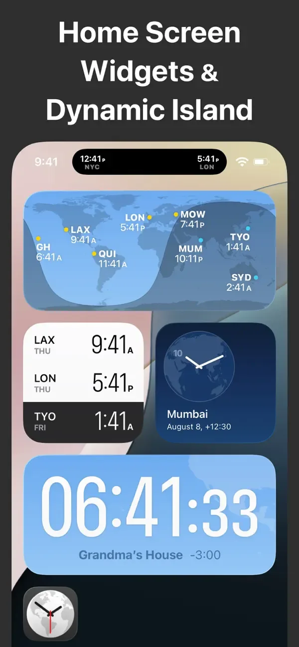 World Clock Time Zone Widgets screenshot 2