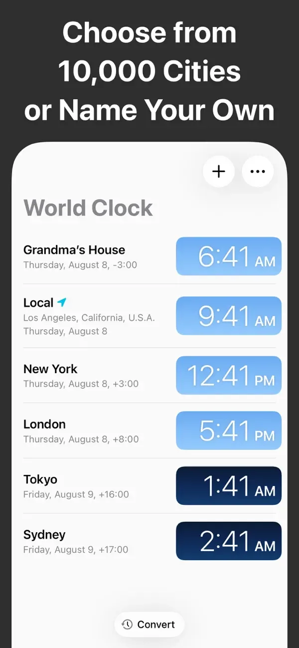 World Clock Time Zone Widgets screenshot 4