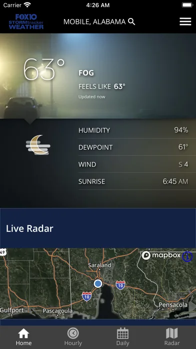 FOX10 Weather Mobile Alabama screenshot 1