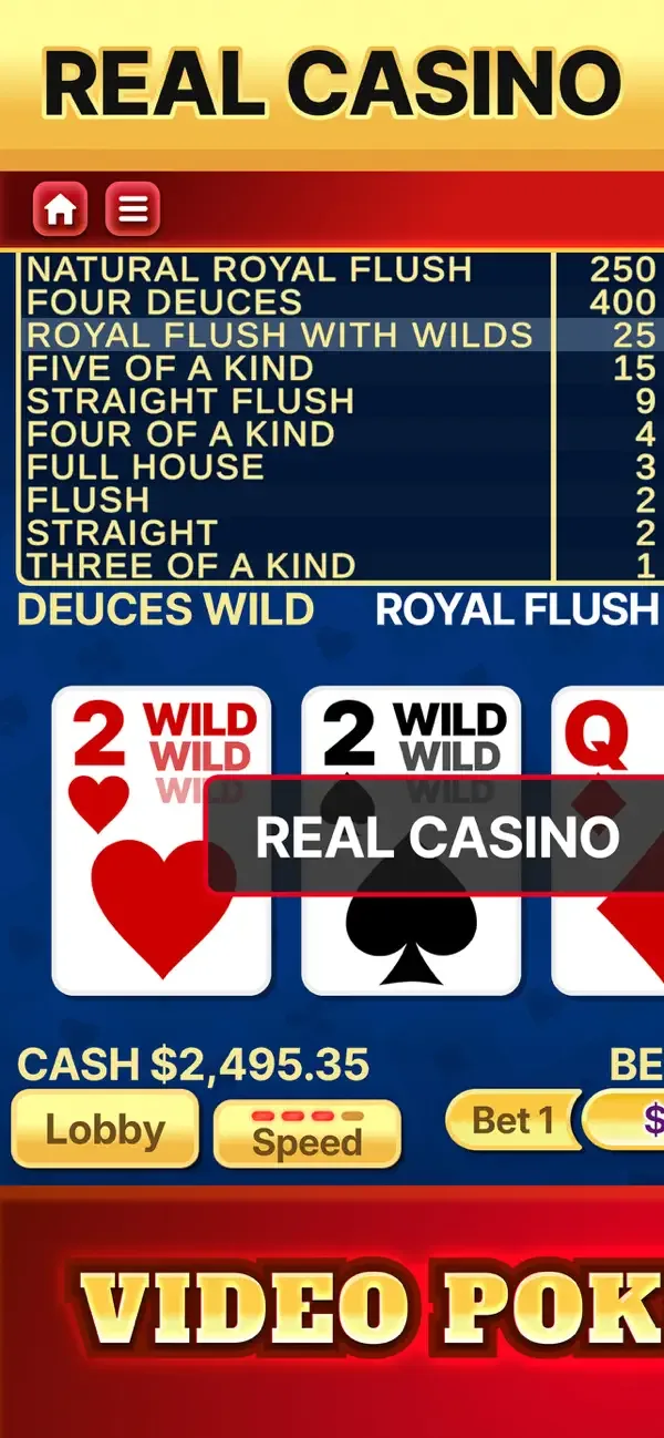 Video Poker Deluxe screenshot 1